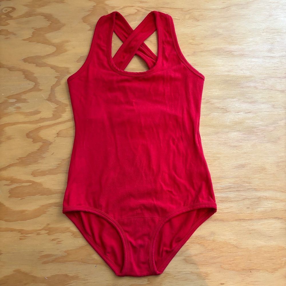 ARQ Cleo Leo cherry red tank bodysuit